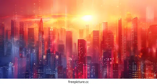 Cityscape at Sunset