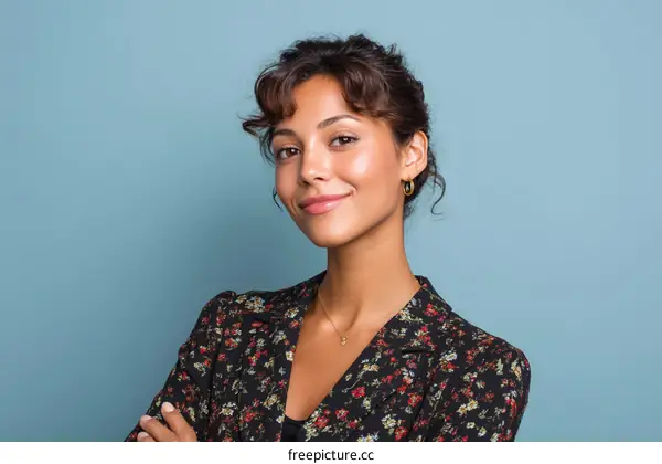 Portrait of a Beautiful Woman with a Friendly Expression