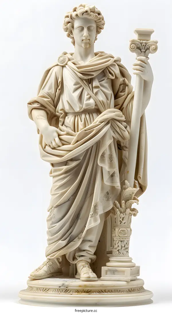 Marble Statue of a Roman Man