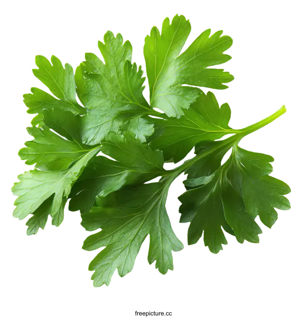 [Transparent Background PNG]Fresh Parsley Leaves Close Up