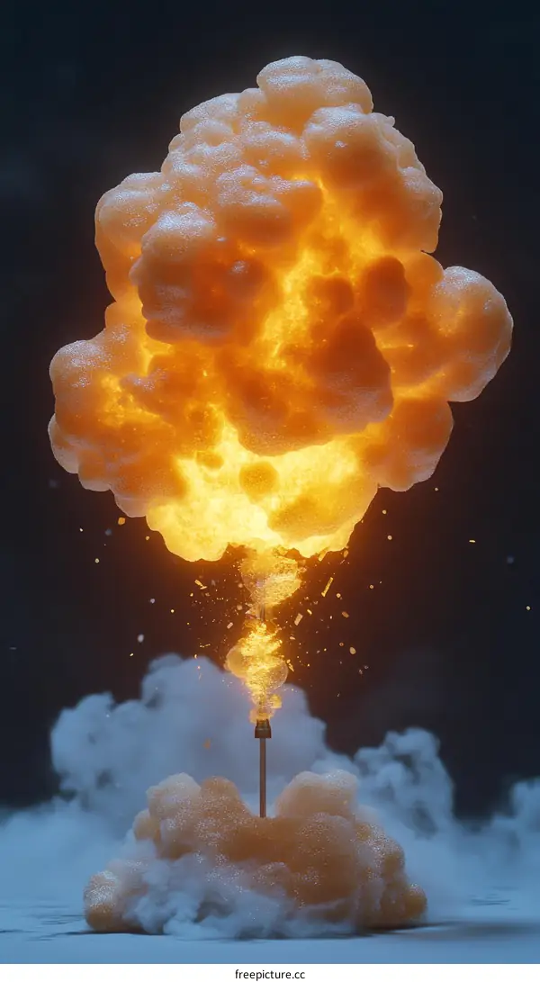 Abstract Explosion of Fire and Smoke