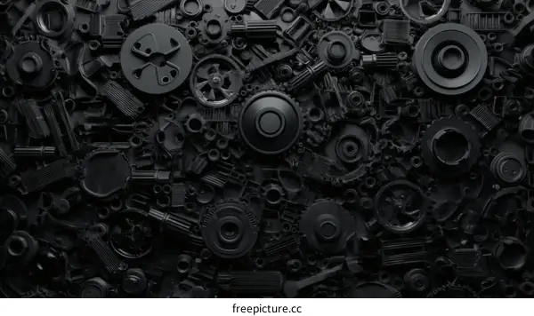 Abstract Futuristic Mechanical Composition