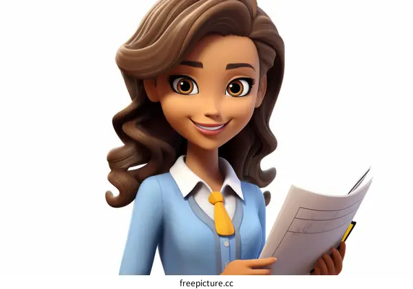 Businesswoman of Color Holding a Document