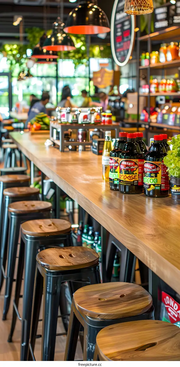 Bar Stools in a Cafe Restaurant