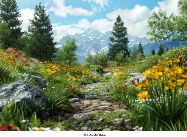 Wildflower Meadow in the Rockies