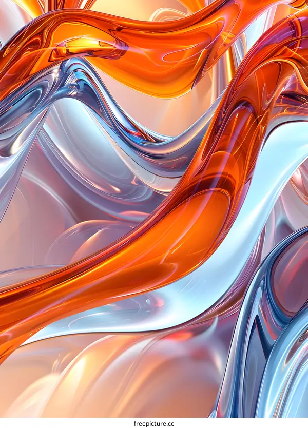 Abstract Glass Waves Background