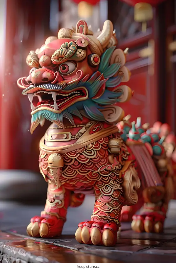 Chinese lion dance