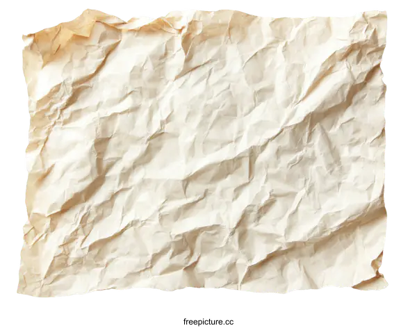 [Transparent Background PNG]Wrinkled Kraft Paper Texture Background