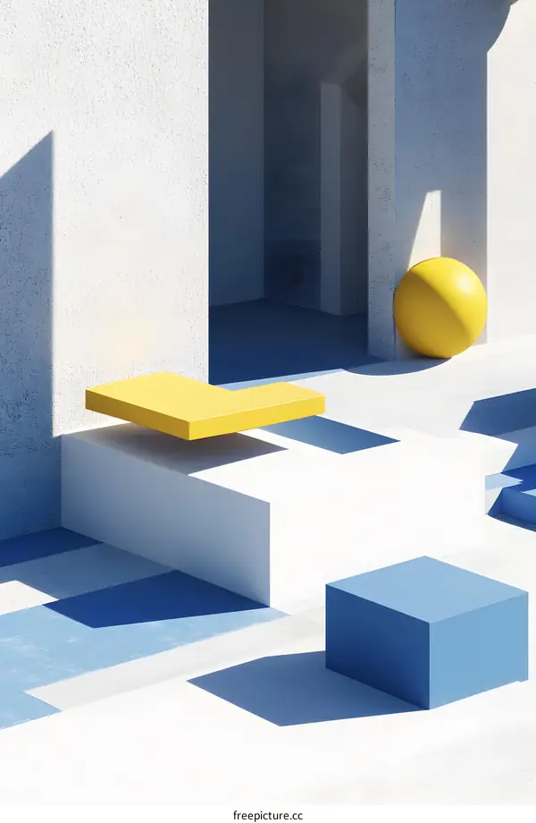 Abstract Geometric Shapes in Minimalist Design