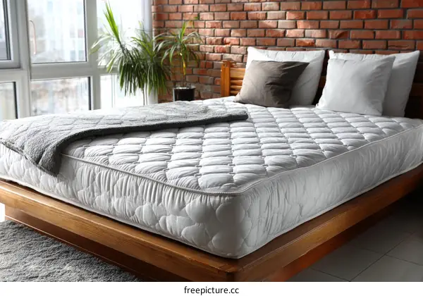 Modern Bedroom Mattress with Wooden Frame