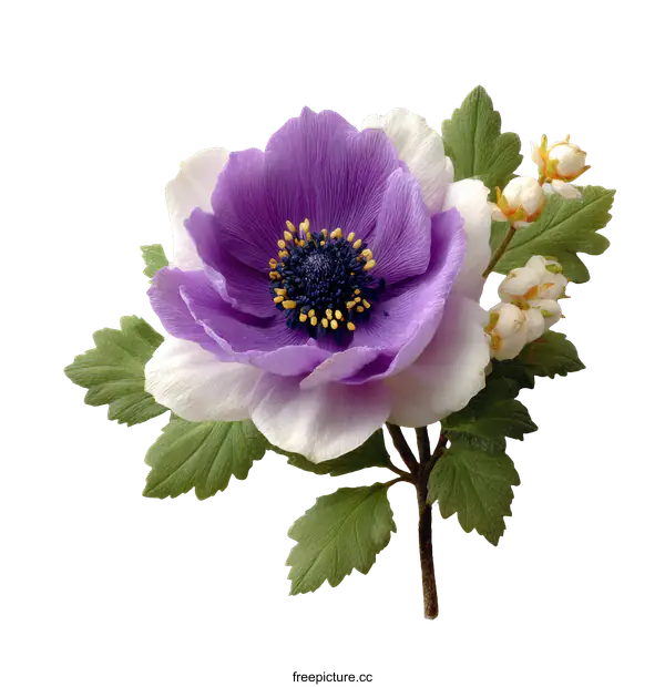 [Transparent Background PNG]Beautiful Purple and White Paper Flower Arrangement