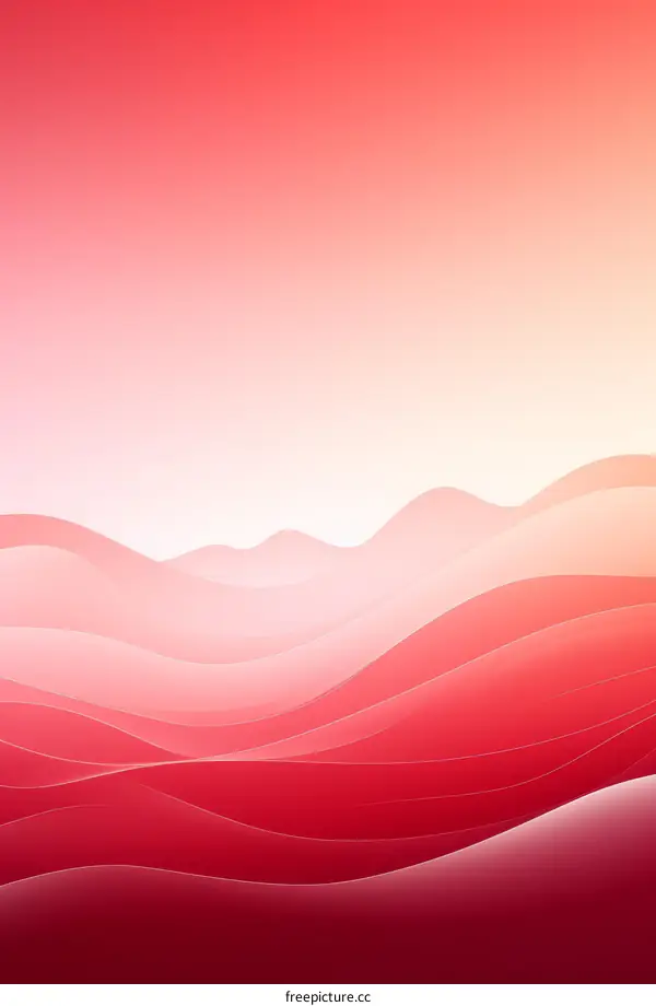 Abstract Red and Pink Gradient Wave Background