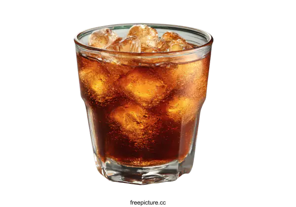 [Transparent Background PNG]Refreshing Iced Drink in a Glass