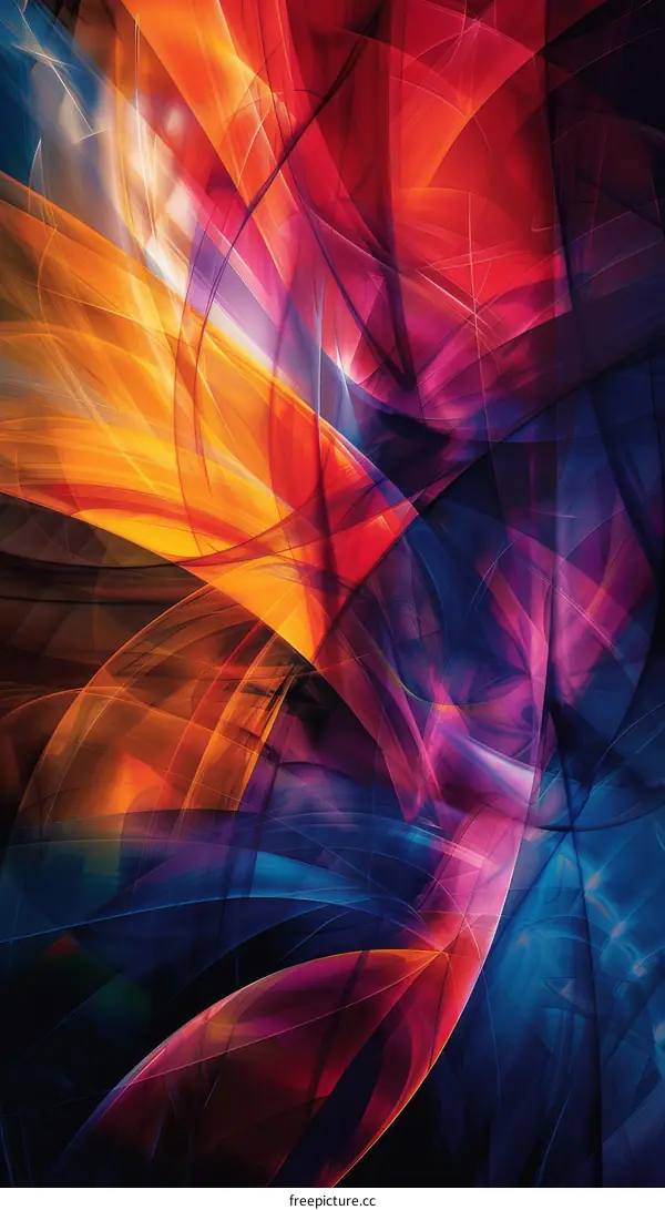 Abstract Geometric Design in Vibrant Red and Blue