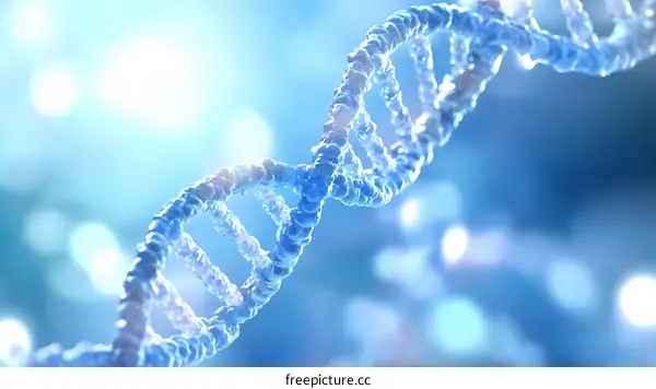 3D DNA Double Helix Illustration Background