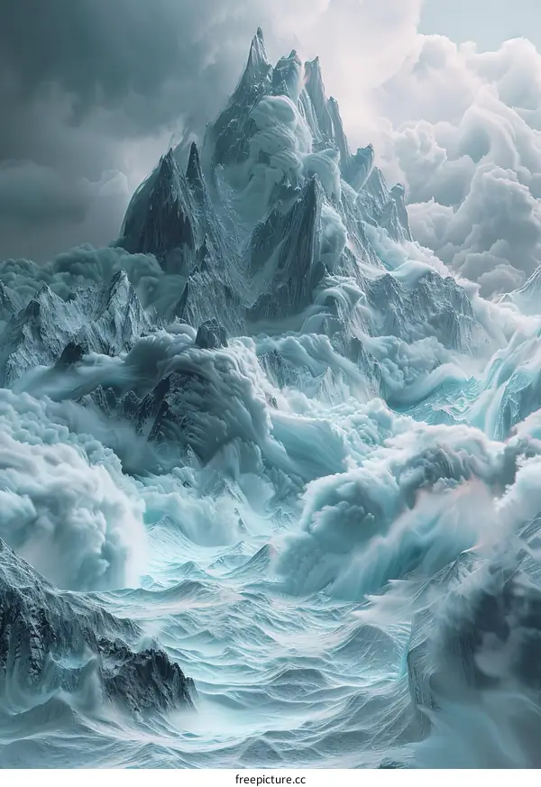 Majestic Glacier Snow Mountain Landscape