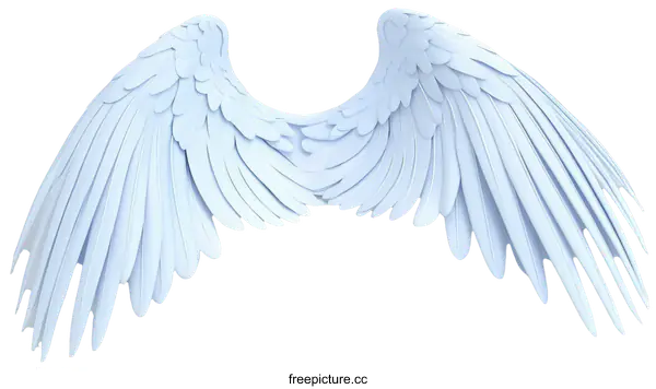 [Transparent Background PNG]Pair of Light-Blue Angel Wings