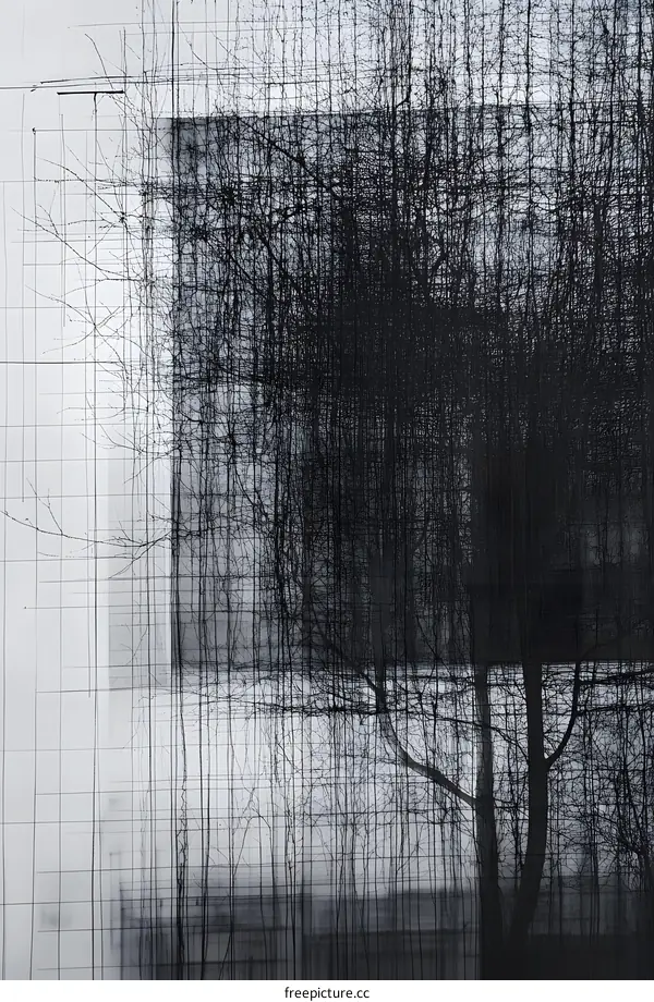Abstract Black and White Tree Branches Photography