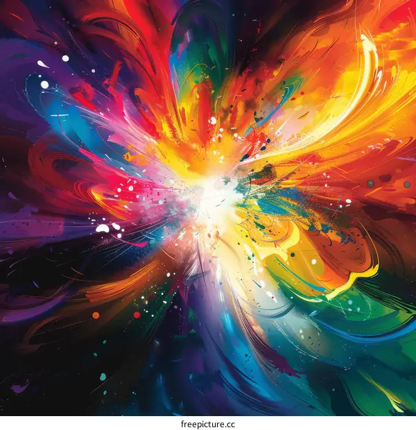 Abstract Explosion of Colors