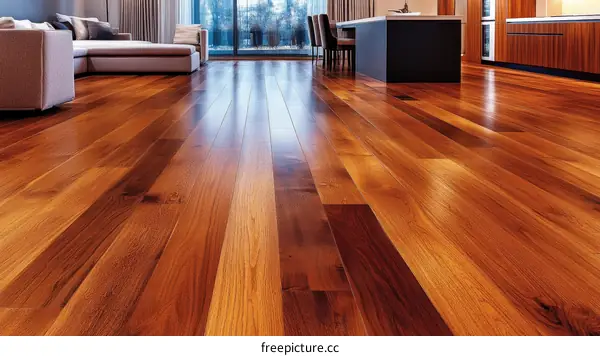 Modern Hardwood Flooring in a Stylish Living Space