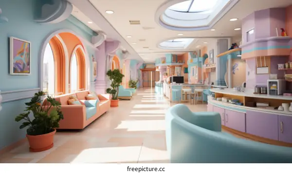 A Colorful and Welcoming Pediatric Hospital Waiting Room