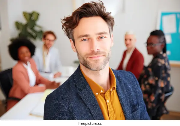 Business Meeting in Modern Office