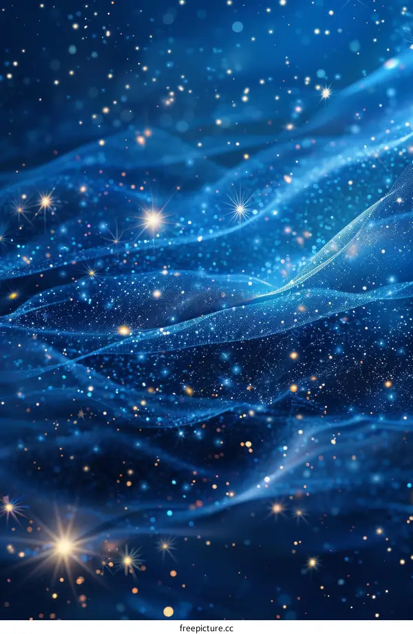 Cosmic Dust and Nebula: A Symphony of Blue