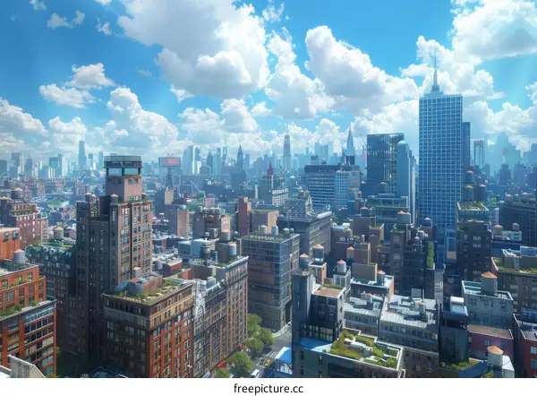 Manhattan Skyline: A Daytime View