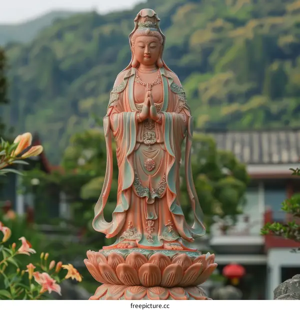 Mazu Goddess Statue in a Chinese Temple