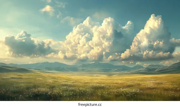 The beautiful prairie scenery