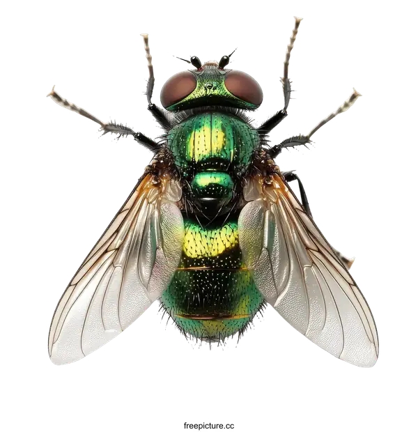 [Transparent Background PNG]Close-up Macro Photography of a Green Fly