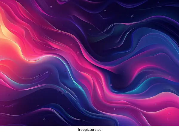 Abstract Colorful Liquid Waves