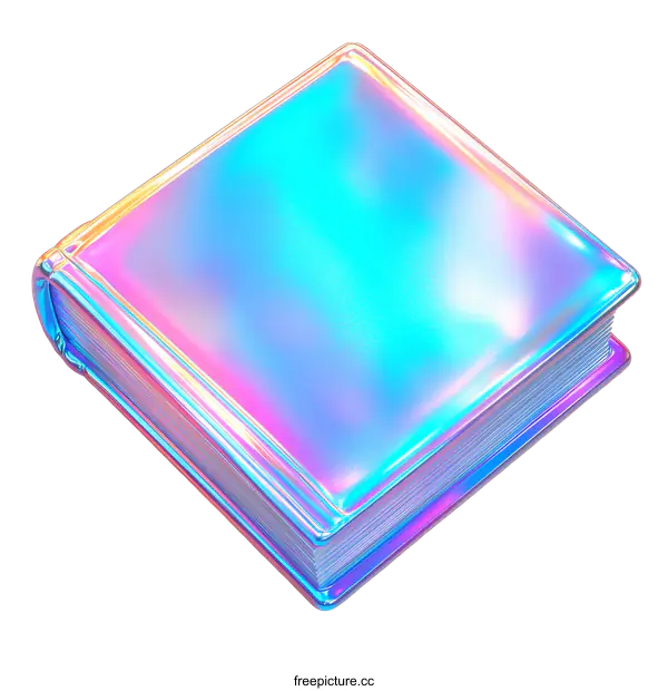 [Transparent Background PNG]Holographic Book Illustration