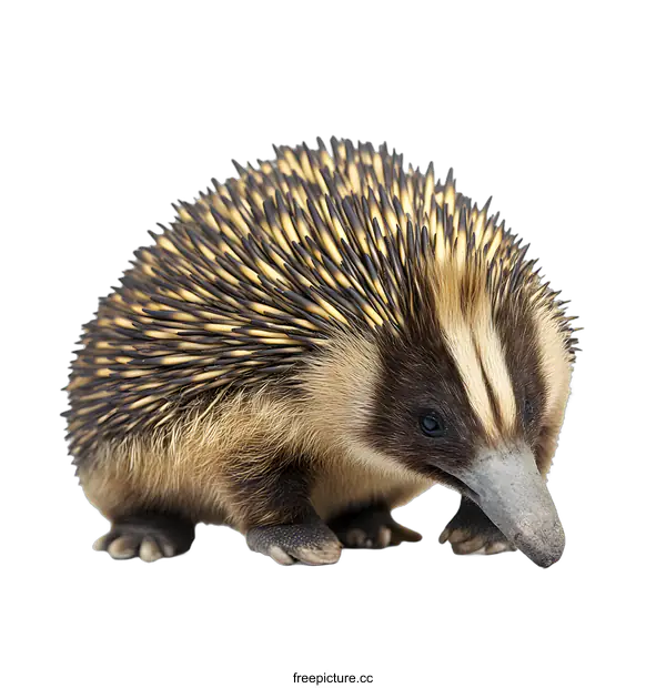 [Transparent Background PNG]Echidna Close Up Portrait with Spikes