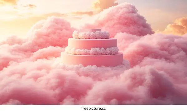 Pink Cake on a Cloud