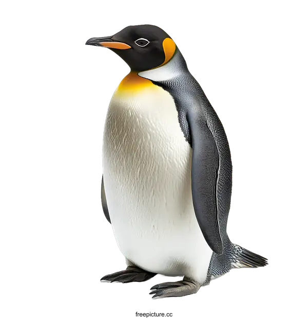 [Transparent Background PNG]King Penguin Standing on White Background