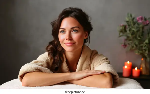 Relaxing Spa Session of a Caucasian Woman