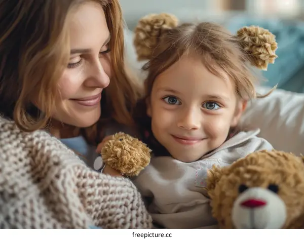 Little girl with her mother