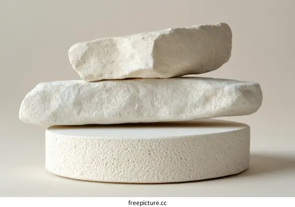 Stack of Stones on a Pedestal Minimalist Design