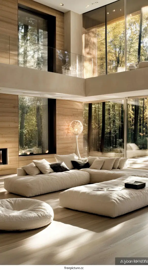 Modern Wooden Contemporary Living Room