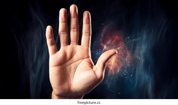 A Hand Reaches Out Into Space, Touches the Stars
