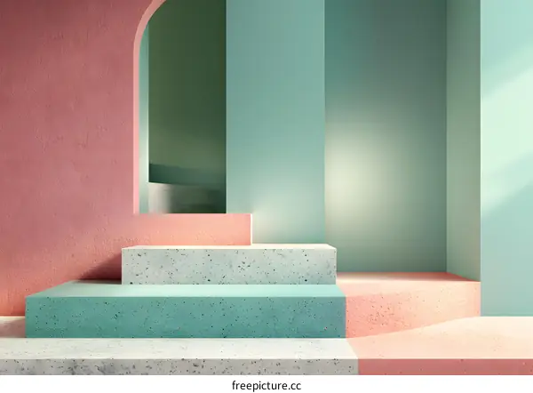 Minimal geometric terrazzo platform background