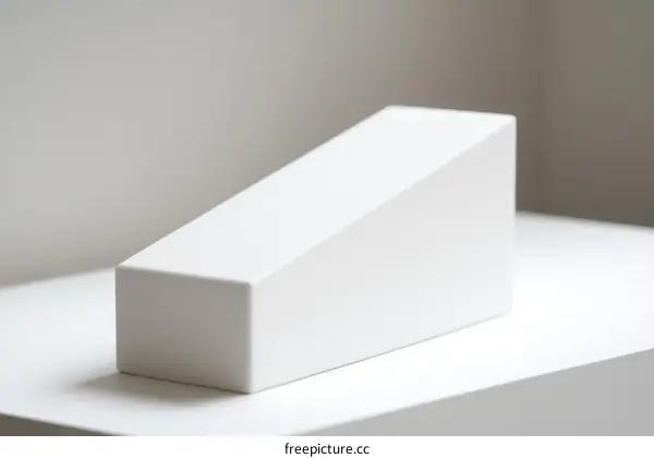 Modern Minimalist White Geometric Display