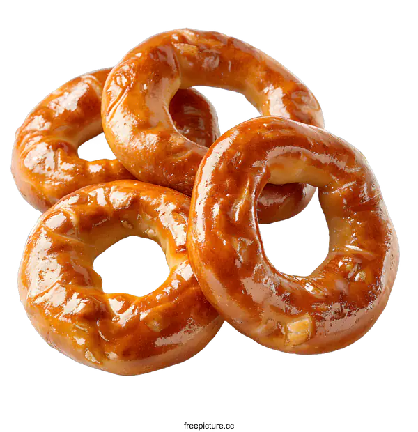 [Transparent Background PNG]Freshly baked bagels on a white background