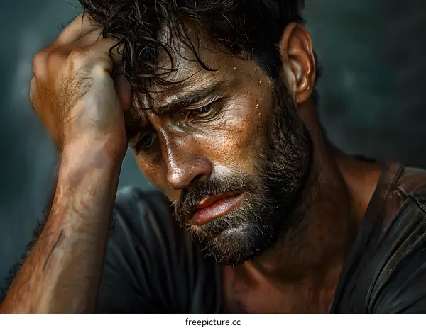 portrait of a man with intense expression