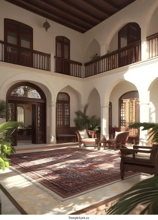 Traditional Arabic Architecture Courtyard Interior Design