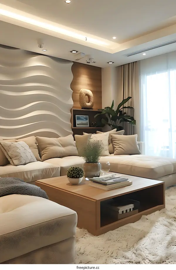 Modern minimalist living room