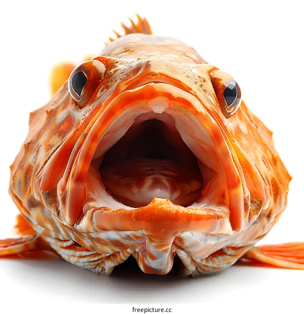 Angry Fish with Open Mouth