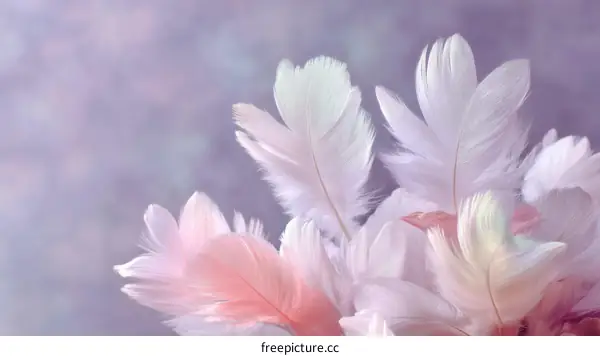 Soft Pastel Feathers Close-up