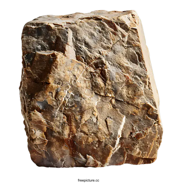 [Transparent Background PNG]Closeup of Rough Brown Stone Texture